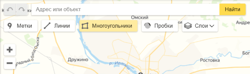 Выбор инструмента конструктора карт Выбор инструмента конструктора карт